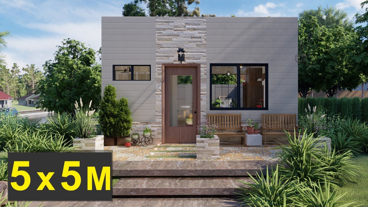 Plano de Casa Pequeña de 5x5 metros