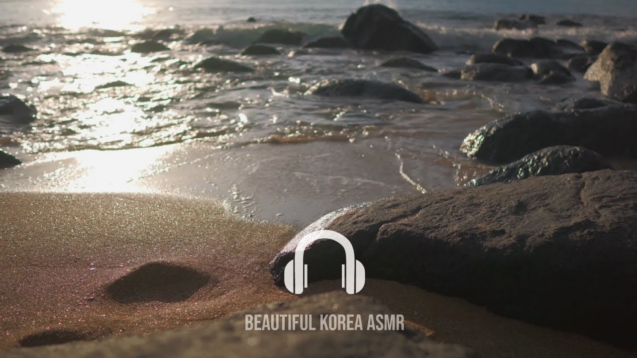 [10 часов] Остров Чеджу, шум волн на пляже Сэкдал / ASMR, сон, концентрация, бессонница