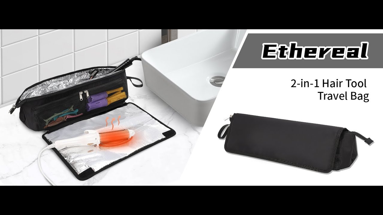 2-in-1 Hair Tools Travel Bag and Tinfoil Heat Resistant Mat