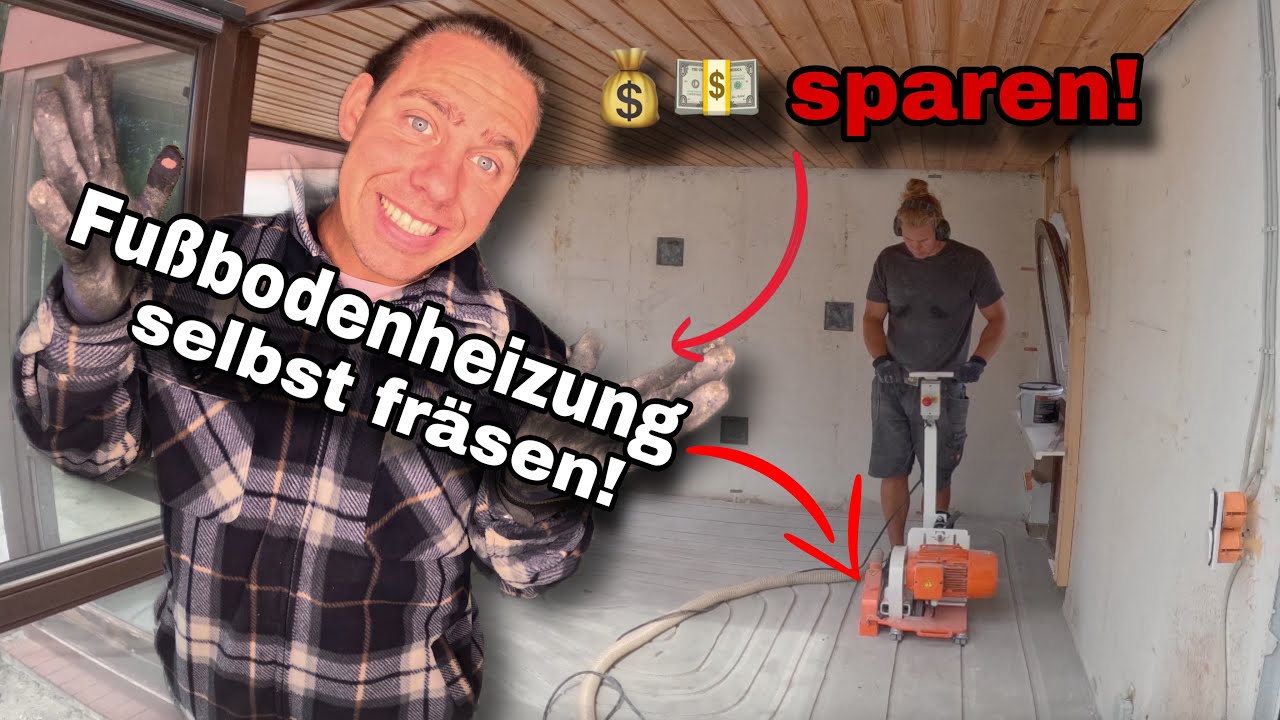 FUßBODENHEIZUNG SELBST FRÄSEN / Aus ALT, mach NEU! Episode 26