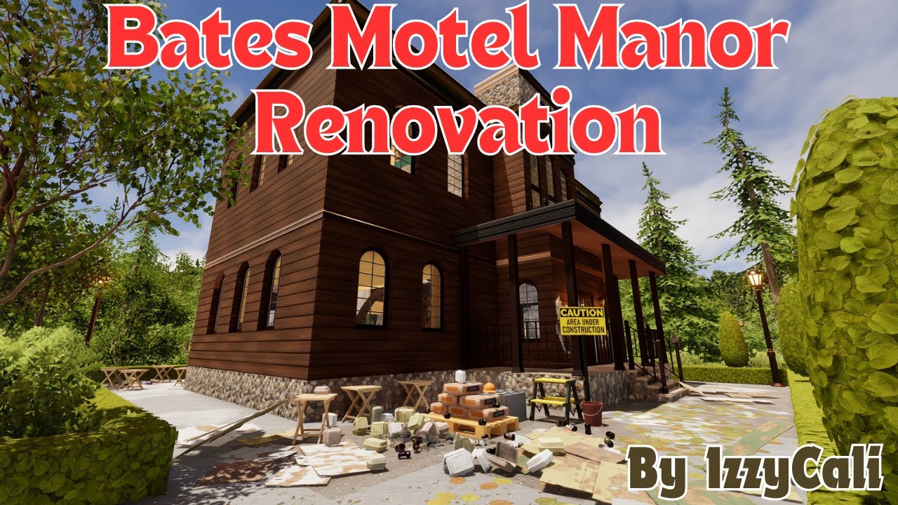 Bates Motel Manor House Renovation by IzzyCali- House Flipper 2 - [Speedbuild, ASMR, No Music]