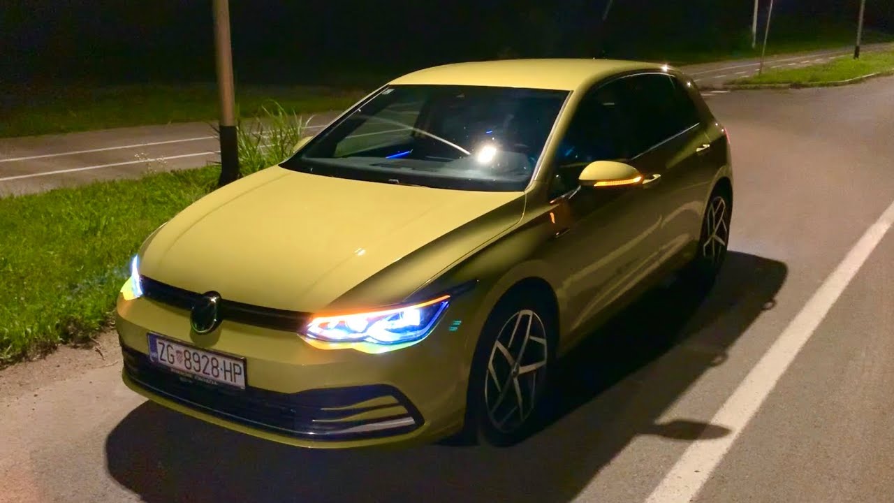 Volkswagen GOLF 8 Style (2020) - IQ. Матричные светодиодные фонари тестовые и ночные DRIVE (2.0 TDI)