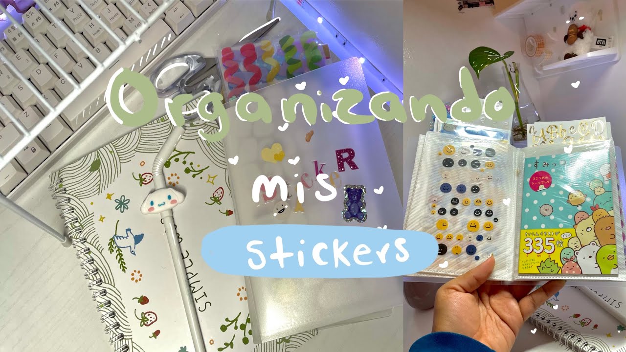 Organizando mis Stickers 🤍🍂 ＋ mi colección de dos años ⛅️🌱🍄