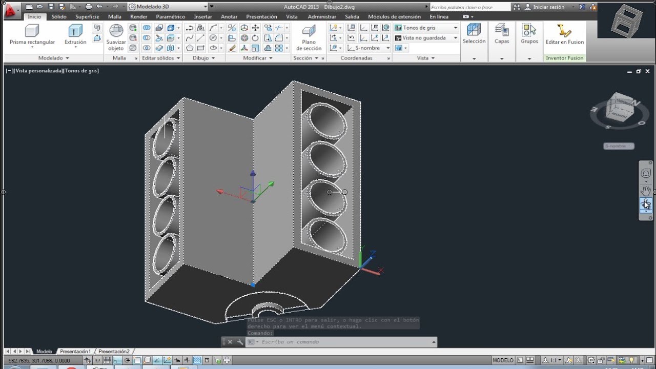 Bloque de motor en AutoCAD 2013