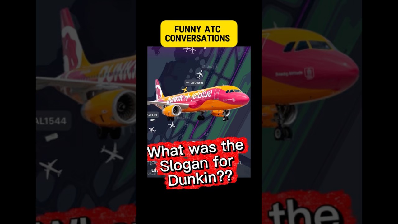 Разговор диспетчера ATC, забывшего слоган Dunkin', #авиация
