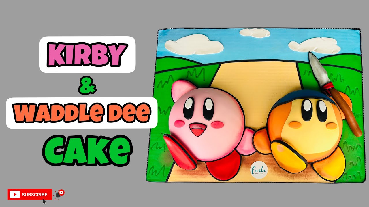 Kirby & Waddle Dee Cake