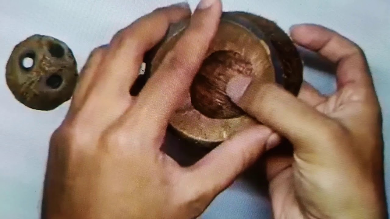 how to make a small backflow incense burner from coconut... Shiva backflow incense burner showpiece