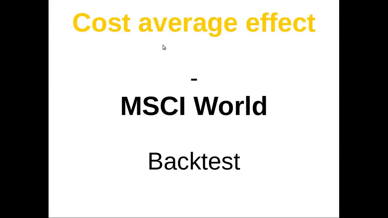 Cost Average Effect Backtest with the MSCI World