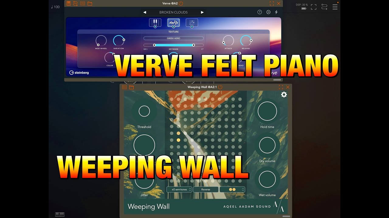 Weeping Wall Ambient Looper & Verve Felt Piano - Great Together - Demo for iPad