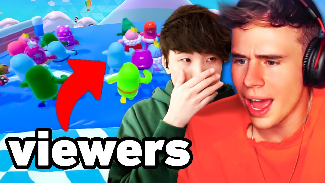 Sykkuno Challenged Me and My Viewers in Fall Guys...