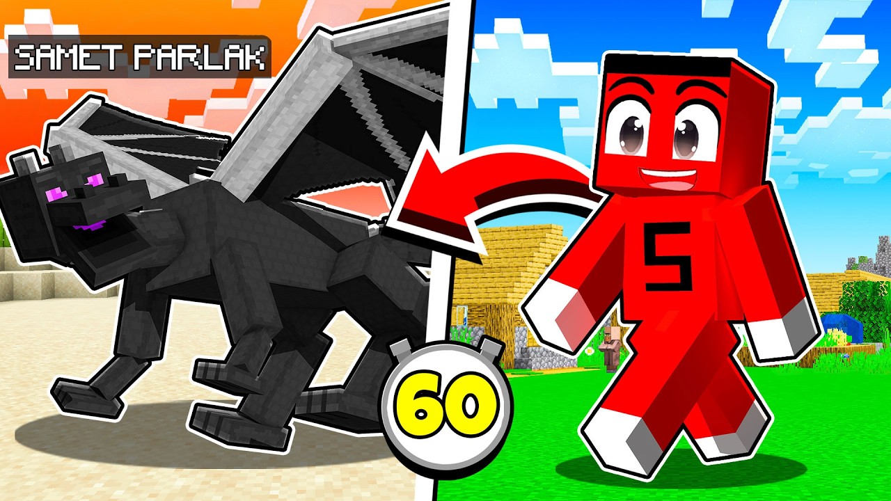 MANHUNT'ta HER DAKİKA ŞEKİL DEĞİŞTİRİYORUM !! - Minecraft