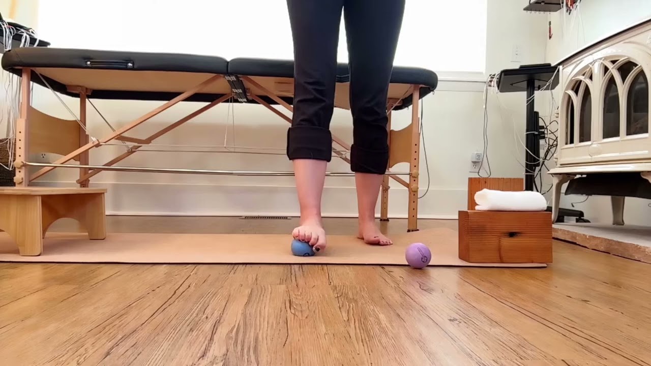 How to Roll Your Feet with a Therapy Ball for Plantar Fascial Pain Relief and Whole-Body Release!
