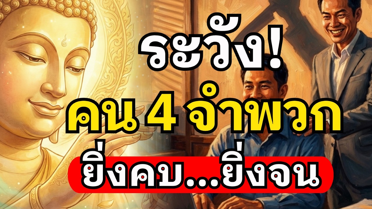 ระวัง! คน 4 จำพวก ยิ่งคบยิ่งจน พุทธพจน์เตือนสติ เปลี่ยนชีวิตให้พ้นเคราะห์