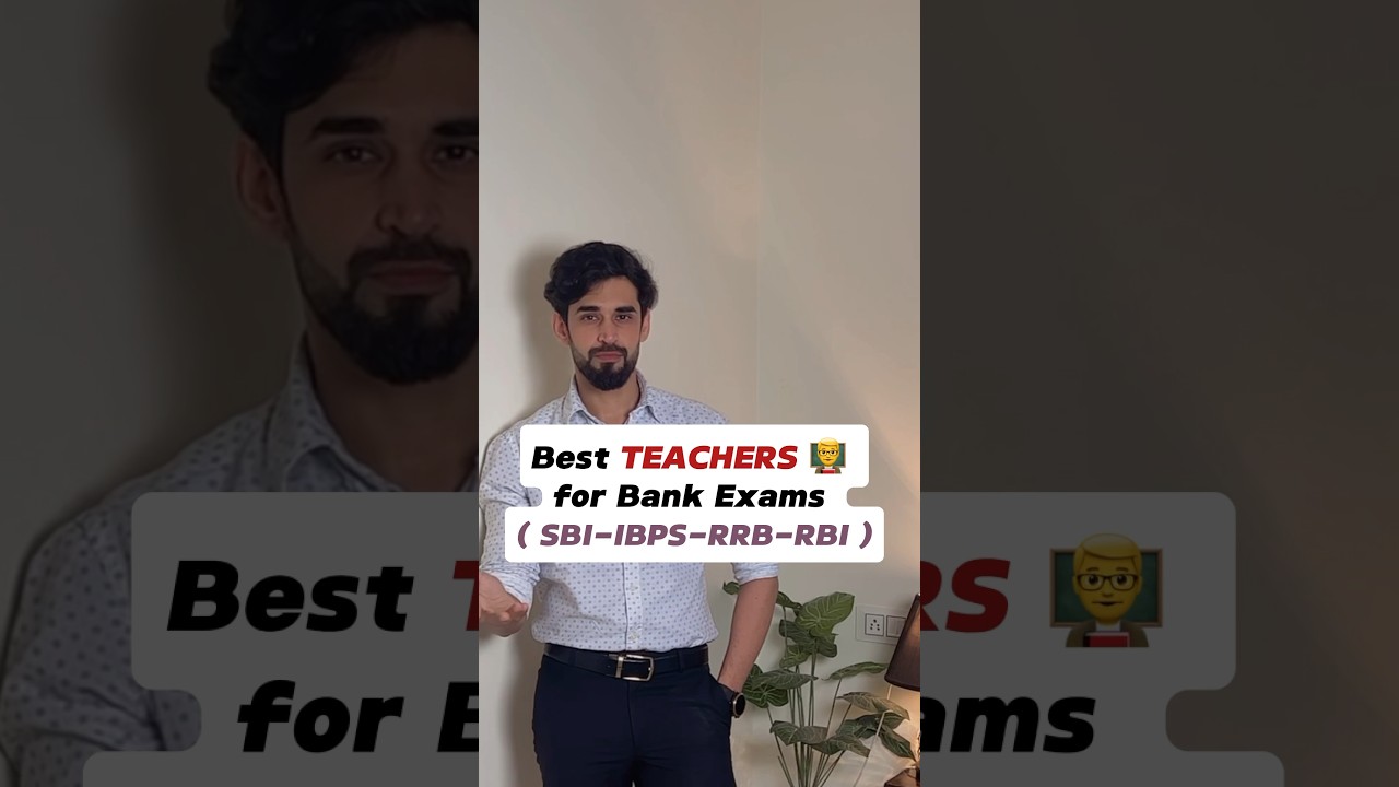 Best Teachers for Bank Exams 🔥Comment your fav teachers