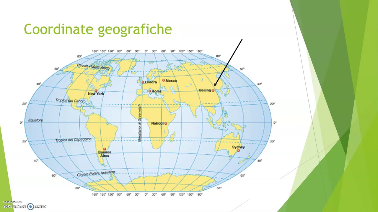 Piano Cartesiano e coordinate geografiche