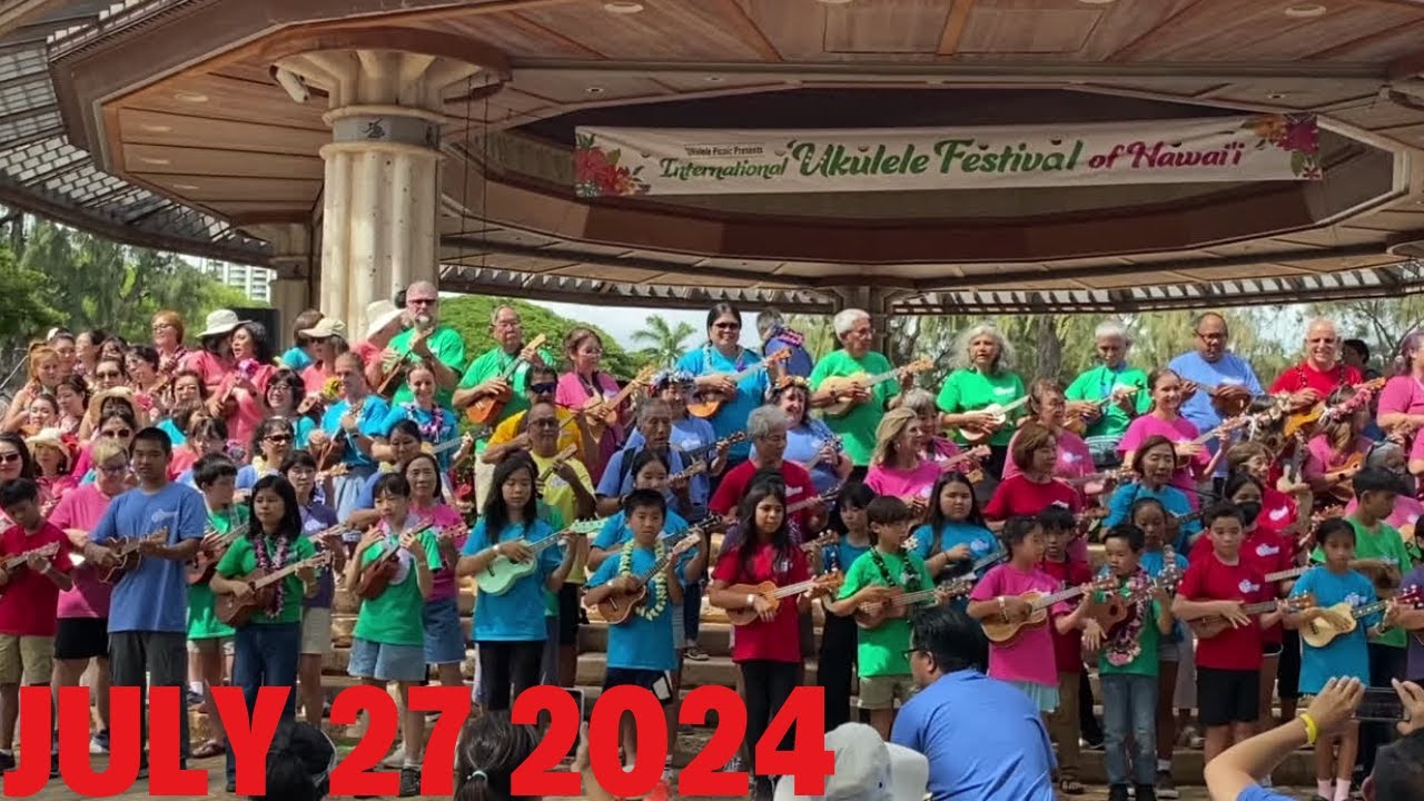 7/27/24 International Ukulele Festival,Kapi'olani Park, Waikiki Oahu Hawaii.