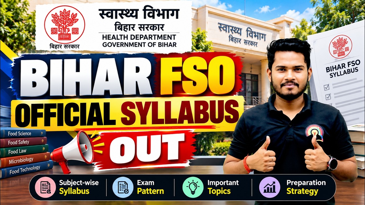 BIHAR FSO SYLLABUS OUT 🔥| BOOKS BIHAR FSO 2026 | BIHAR FSO PREPARATION