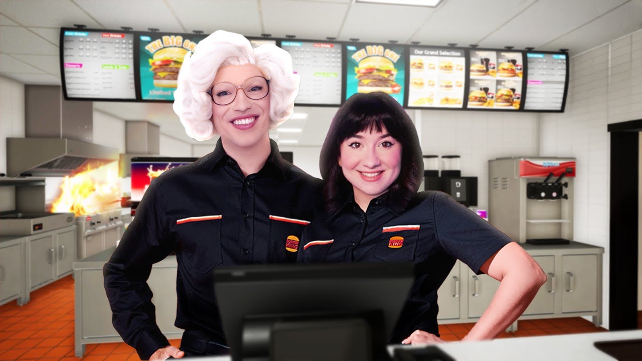 Two personality hires manage a burger king 🍔 Fast Food Simulator (ft. Carla)