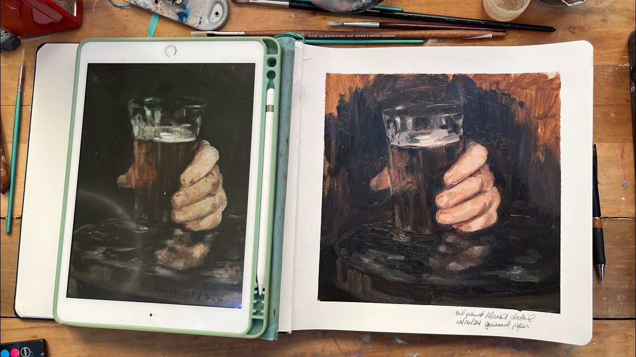 Master Art Study Monday Manet Hand Study Oil Paint