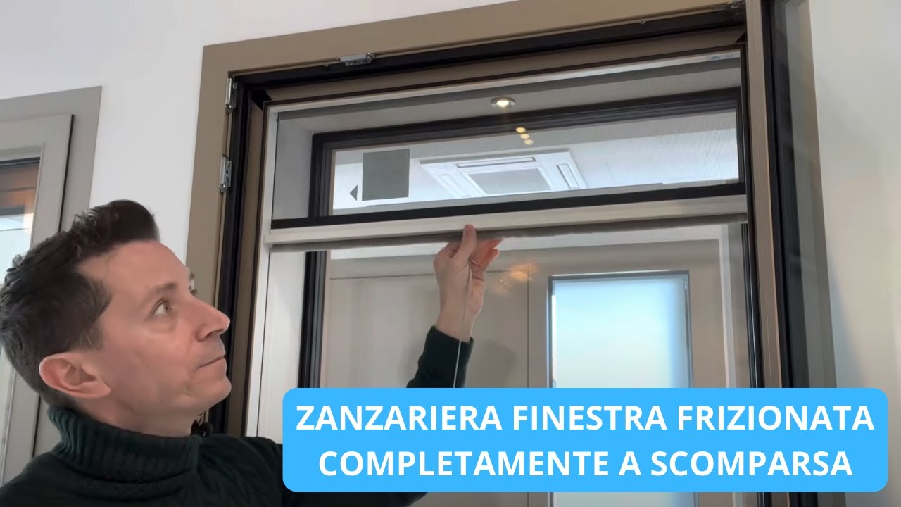 Zanzariera finestra frizionata completamente a scomparsa