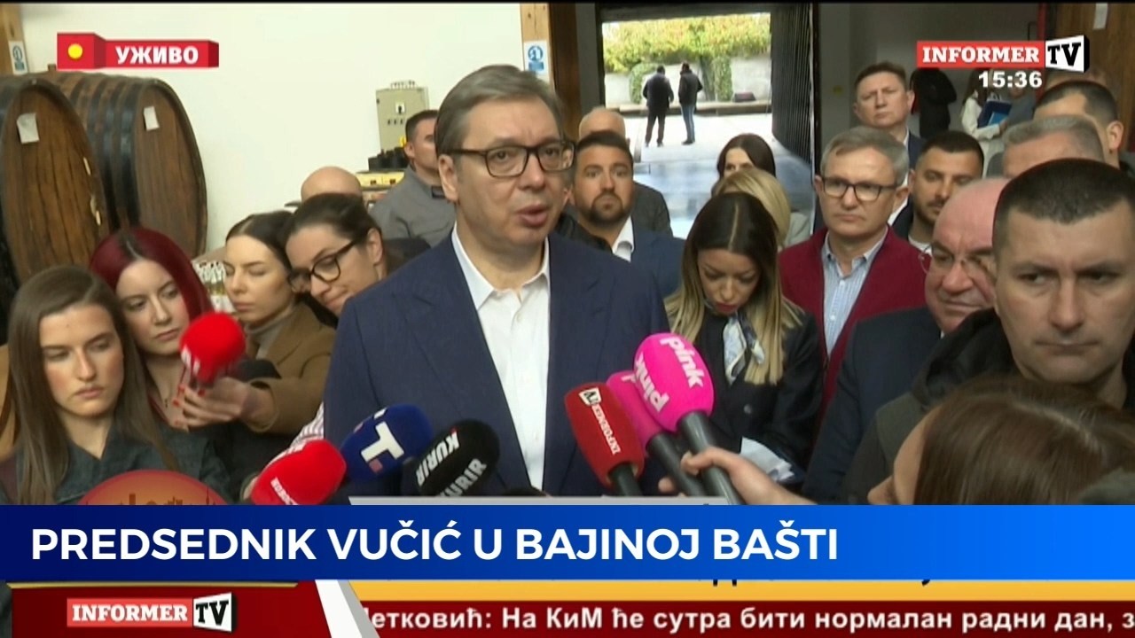 NAJNOVIJA VEST 15. 3. 2026.  Predsednik Vučić u Bajinoj Bašti