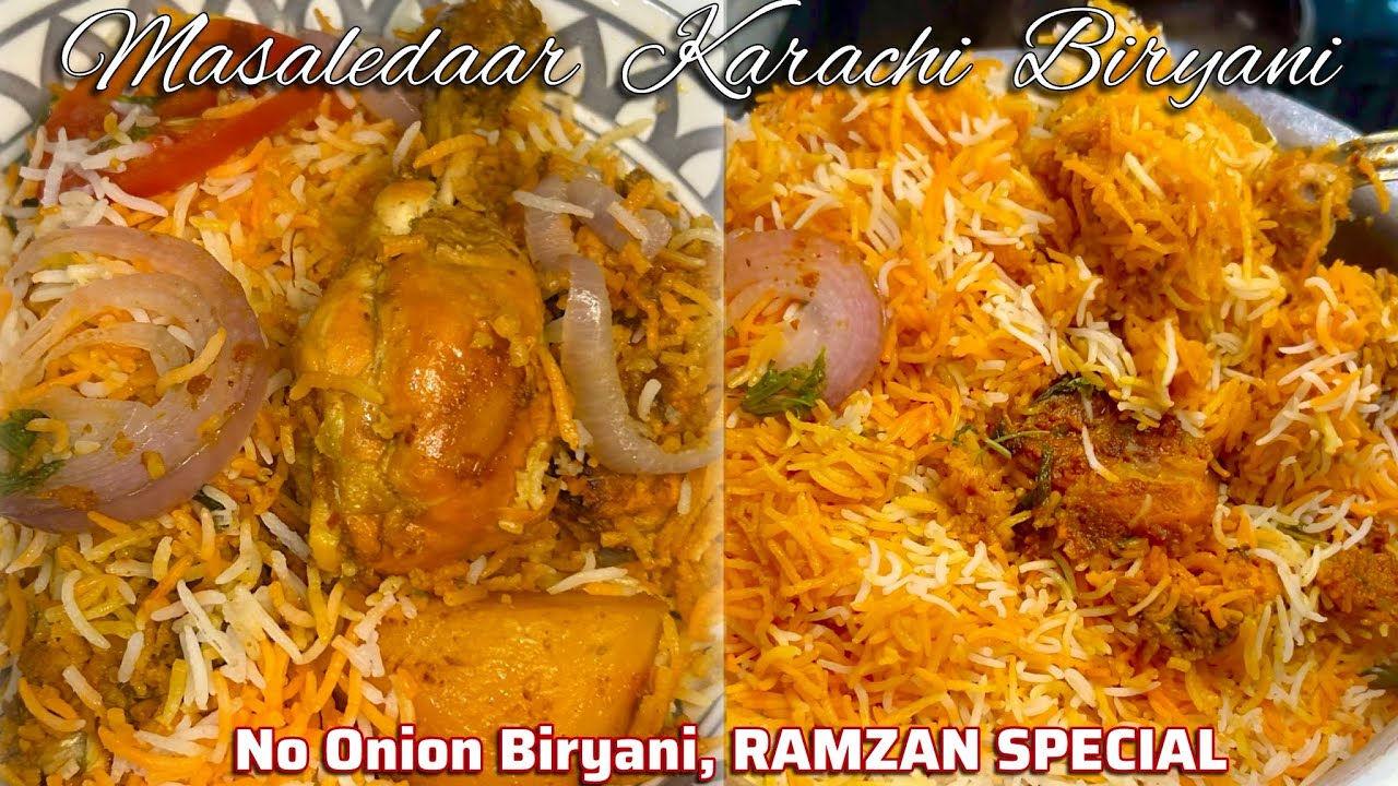 Easy Masaledaar KARACHI BIRYANI👩🏻‍🍳No Onion Biryani