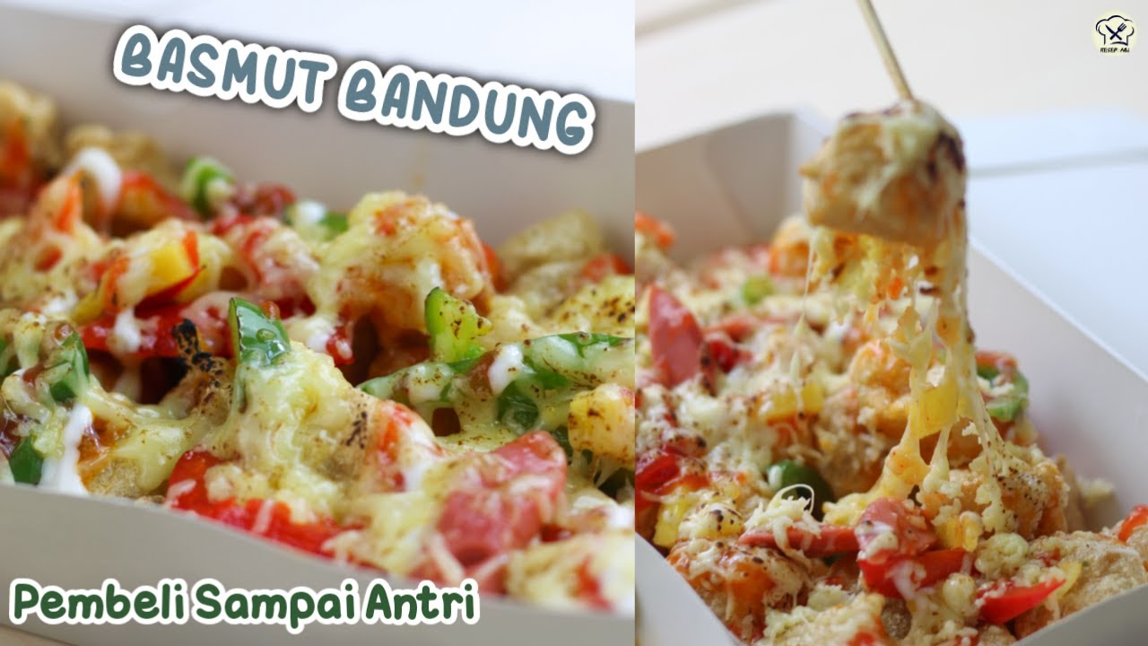 IDE JUALAN BASMUT KHAS BANDUNG BASO ACI TOPING SAUS PIZZA YANG BELI SAMPAI ANTRI | BACIMUT BANDUNG