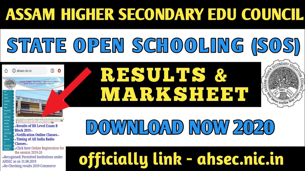 Ahsec H.S.Result & Marksheet Download ! Open Scholling ! 2020!!SOS ! B BLOCK 2019 !2020 ! Help disha