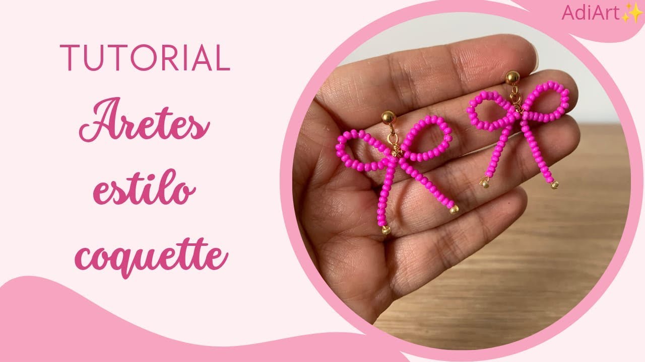 Tutorial como hacer Aretes coquette / DIY / accesorios al estilo coquette 🎀