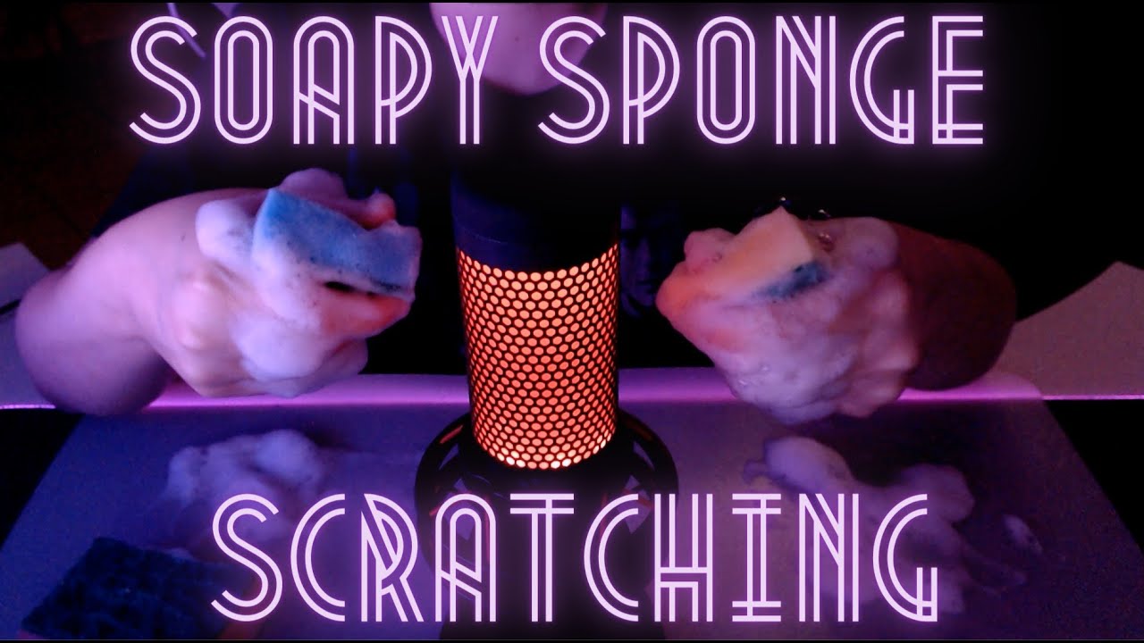 Soapy Sponge ASMR 🧼🧽 Scratching, Ripping, & Squeezing ~ but mostly scratching!! (No Talking)