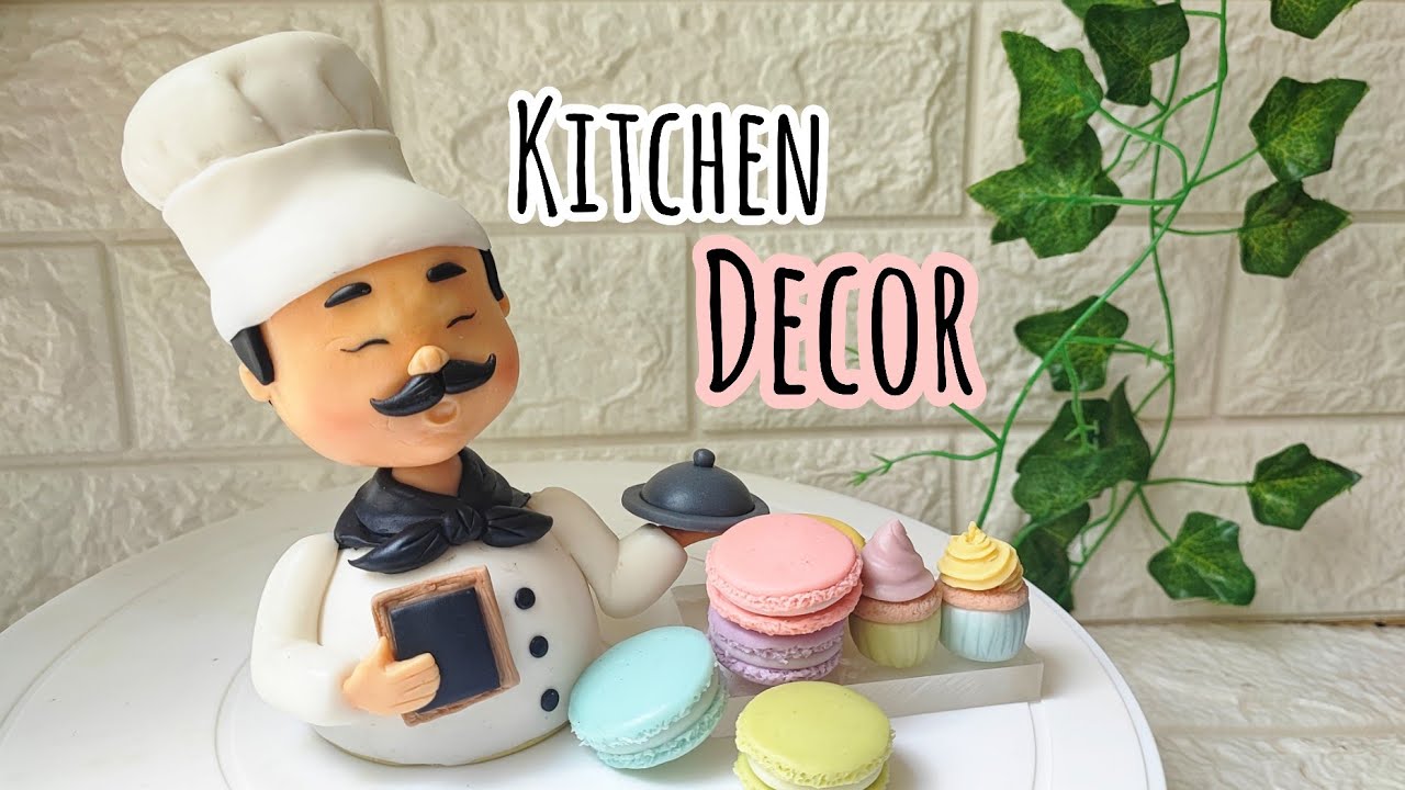Chef Kitchen Decor using Air Dry Clay | Cold Porcelain Clay | Clay Craft Ideas