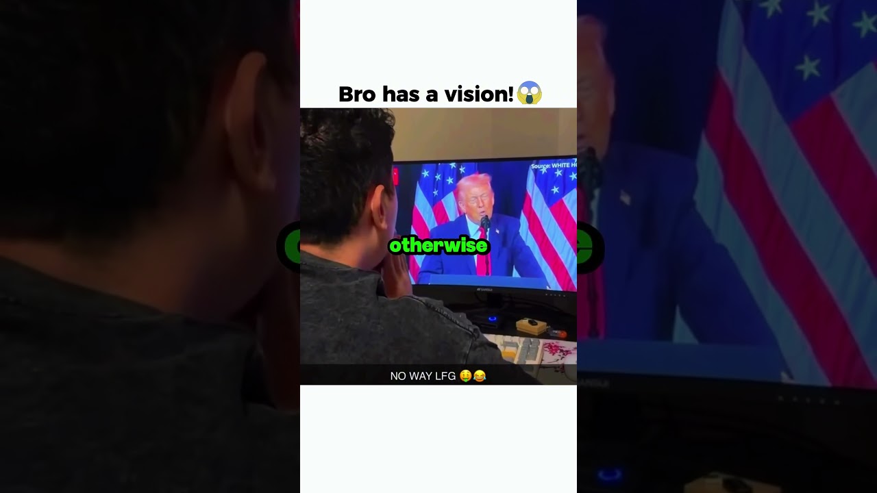 Bro has a vision! 😱 #shorts #tjr #trading #donaldtrump #memes #funny