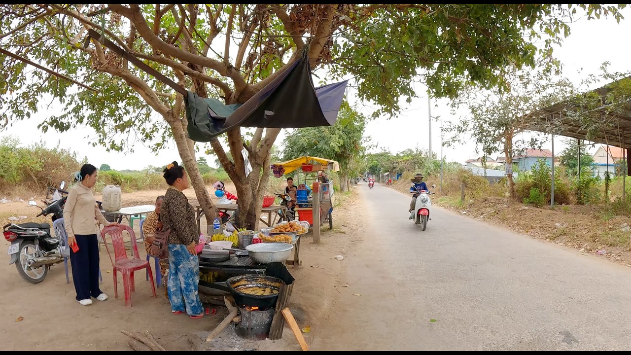Best Countryside Street Food, Koh Oknha Tei, Silk Island, Kandal Province, Cambodia Local Food Tour