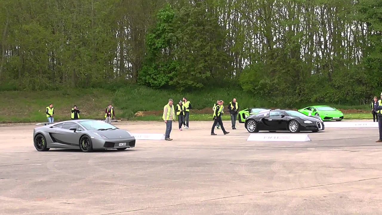 Bugatti Veyron VS Lamborghini Gallardo Superleggera - Vmax200