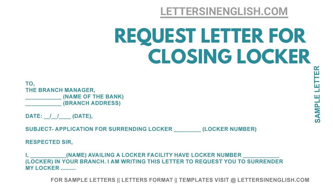 Locker Surrender Request &ndash; Bank Locker Close Application