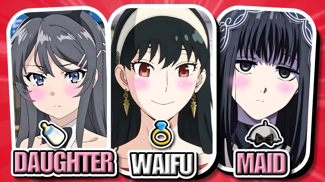 DAUGHTER🍼, WAIFU💍, MAID🤵🏻🛎️ CHALLENGE! 🔥 ANIME GIRLS | ANIME QUIZ 🔥