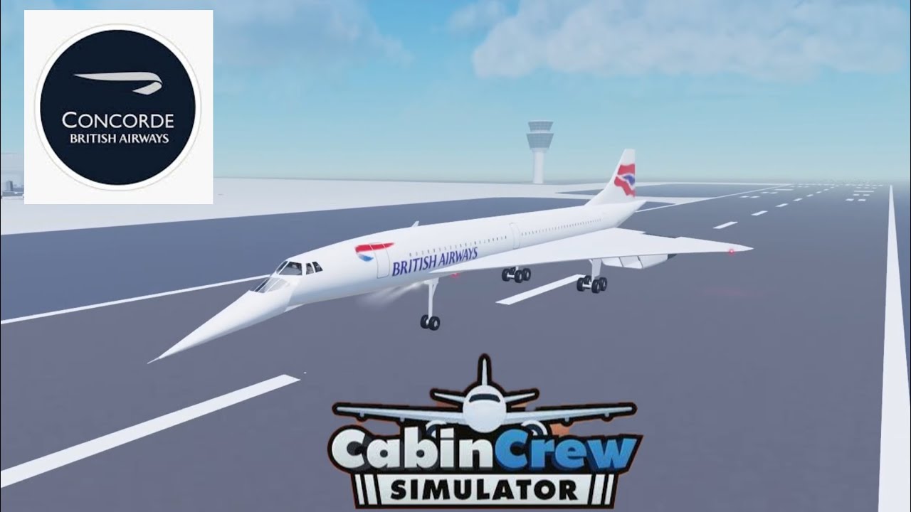 British airways Concorde Flight experience (cabin crew simulator Roblox)