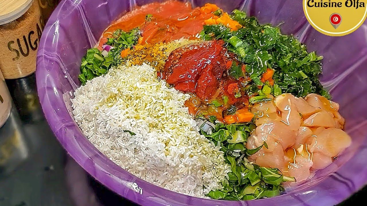 روز مفور بالخضرة و سر من اسرار البنة متاعو riz a la vapeur et légumes