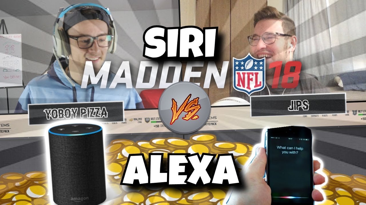 ALEXA VS. SIRI DRAFT ROUND 2 FT. YOBOYPIZZA! (MADDEN 18 DRAFT CHAMPIONS WAGER!)