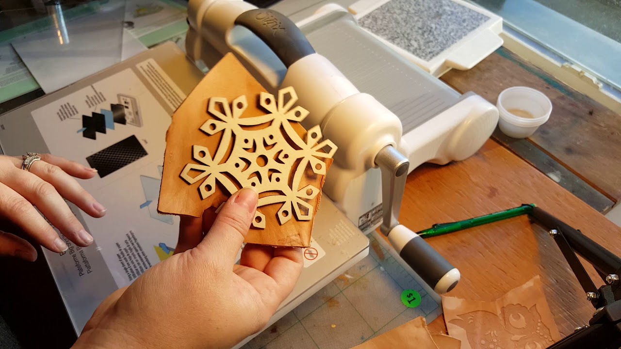 Using FabLab wooden cutouts to Emboss leather