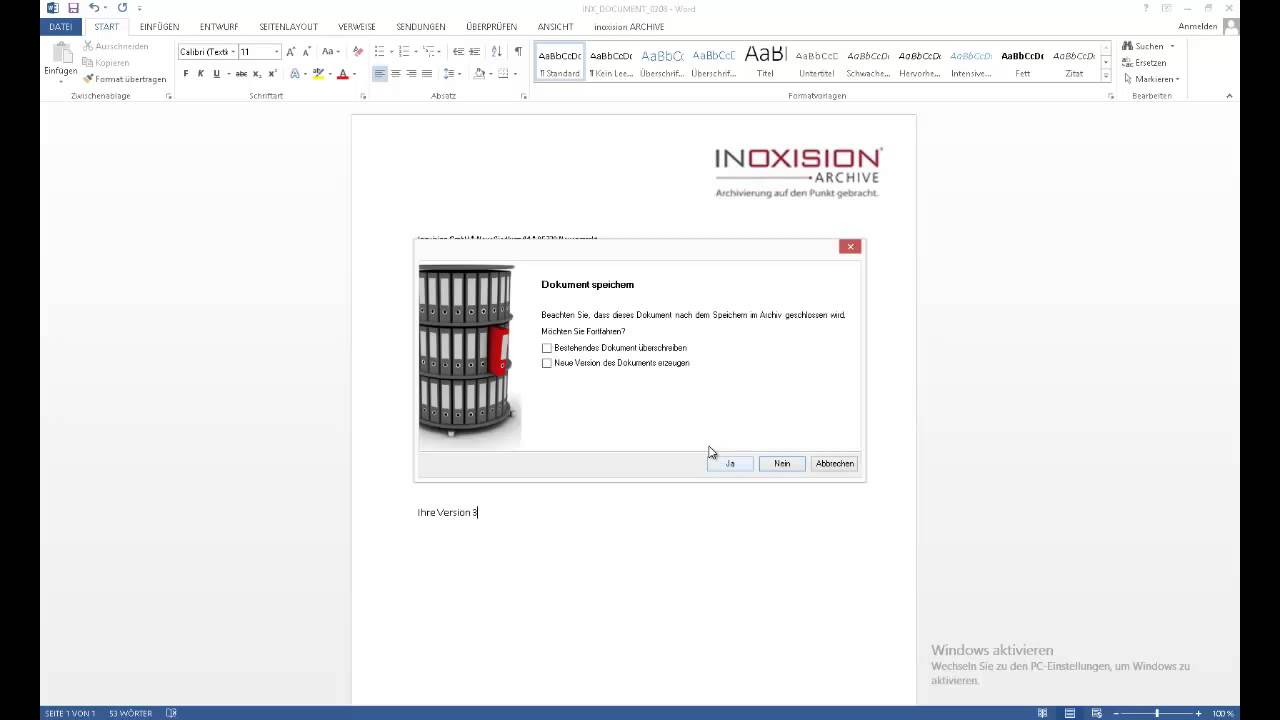 inoxision ARCHIVE :: Unternehmen Management - Versionierung