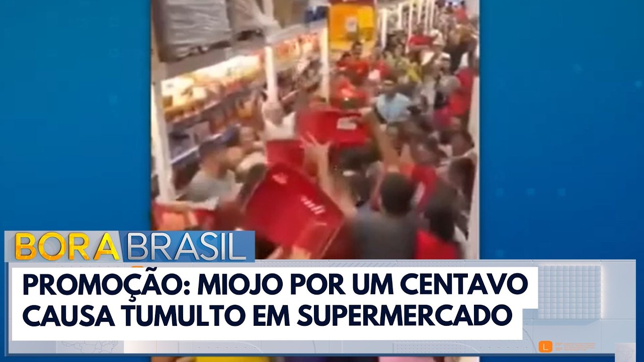 Promo&ccedil;&atilde;o: miojo por um centavo causa tumulto em supermercado | Bora Brasil