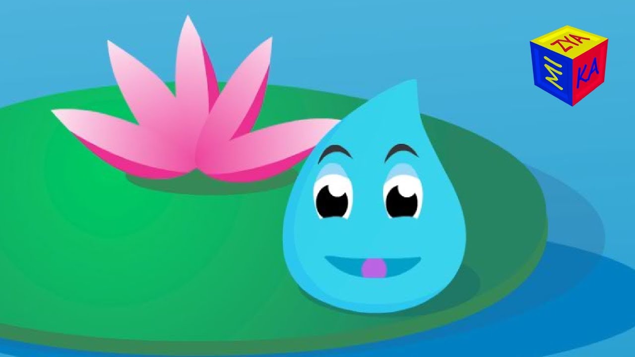 Water cycle for kids educational cartoon for children. Water droplet&rsquo;s adventure