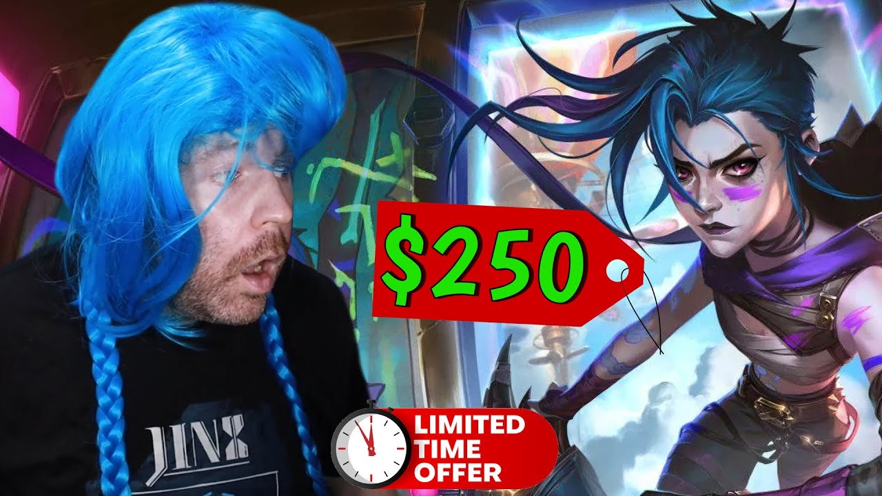 Jinx rolls for her own $250 Arcane Fractured Skin