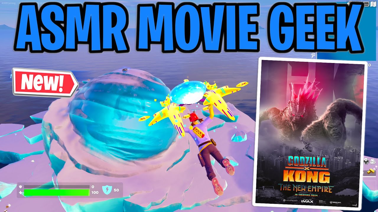 ASMR Movie Geek 😴🍿 Godzilla x Kong The New Empire Relaxing Review Gum Chewing 🎧 Fortnite Whispering💤