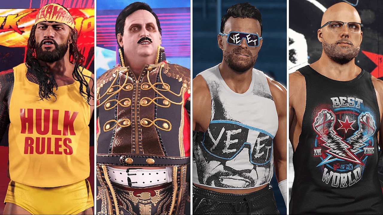 Топ-10 самых безумных и смешных выходов на ринг в стиле «обмен трюками»! - WWE 2K25 - Часть 9