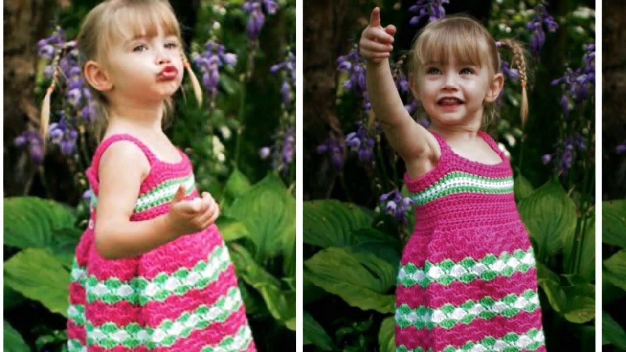 كروشيه فستان  اطفال بناتي سهل جدا للمبتدئين (سارة)  crochet amazing  dress step by step