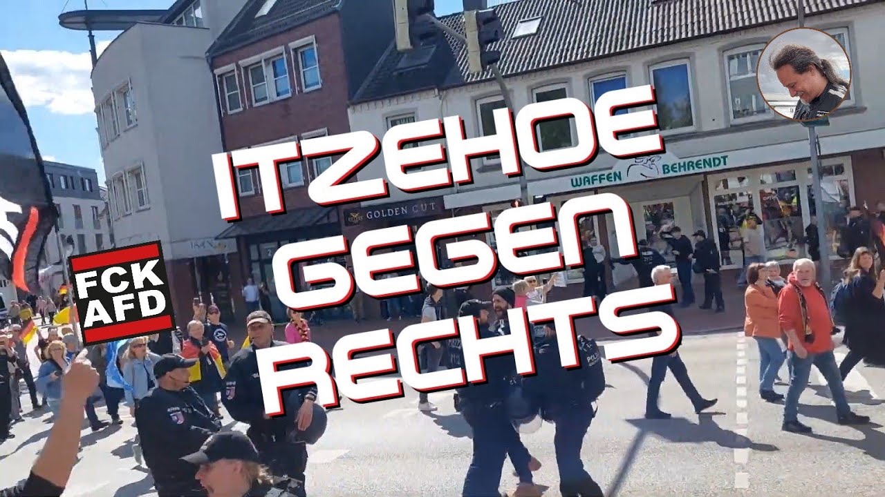 Demonstration in Itzehoe gegen die rechtsextreme Querdenker Demo der GfD - AfD​ ☮️​🌈