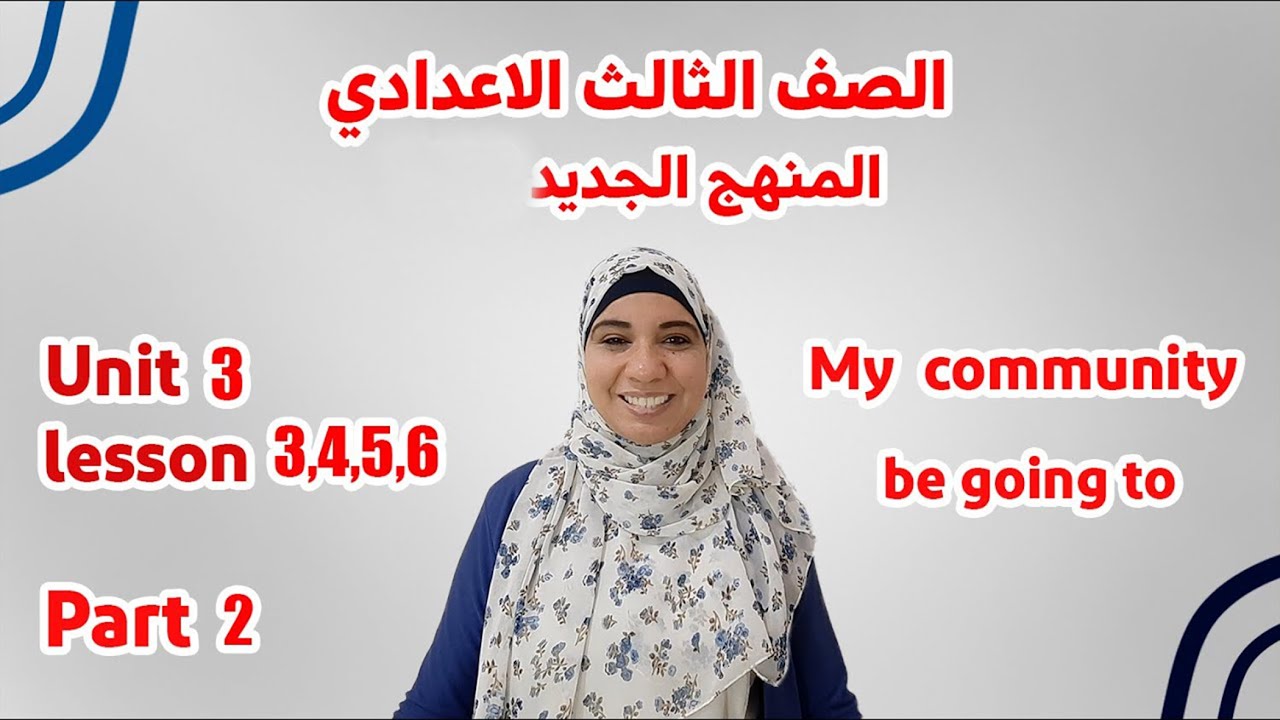 ثالثة إعدادي إنجليزي الجديد /الترم الأول/ Unit3 part2 /be going to.