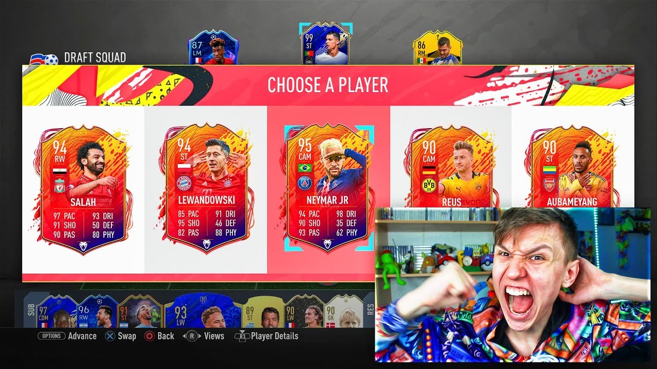 95 HEADLINERS NEYMAR IN RAREST 193 FUT DRAFT!! - FIFA 20